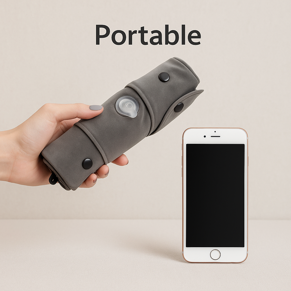 Inflatable Travel Pillow | Portable Neck & Head Support Cushion | Airplane Sleeping Pillow | Compact Travel Accessory for Flights and Cars